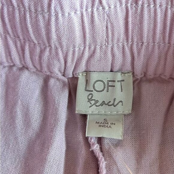 Loft Beach Light Pink Drawstring Waist Eyelet Trim Pants Size Small - Picture 9 of 9